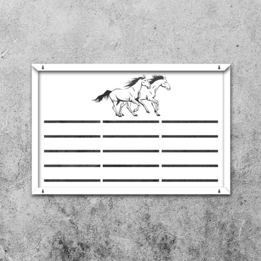 Schleifenboard Pferd Weiß Rückseite