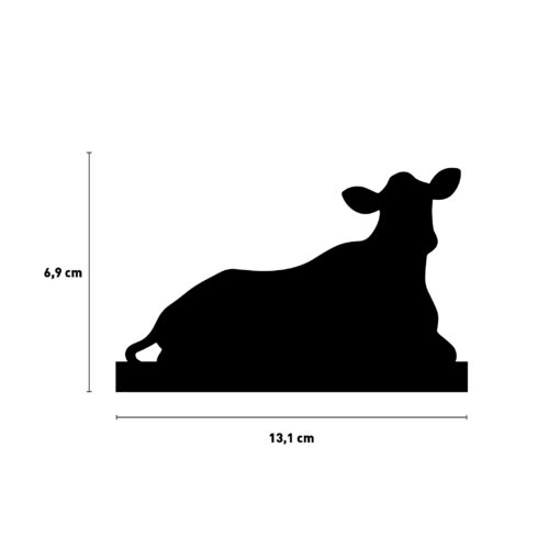 Motivleisten Stecker Kuh liegend
