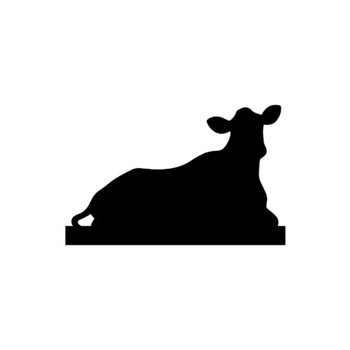 Motivleisten Stecker Kuh liegend