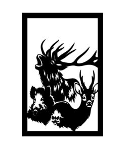 Jagdbild Wandbild aus Metall