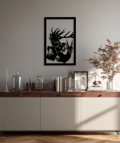 Jagdbild Wandbild aus Metall