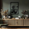 Jagdbild Wandbild aus Metall