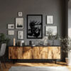 Jagdbild Wandbild aus Metall