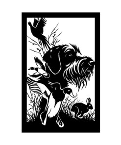 Jagdbild Wandbild aus Metall