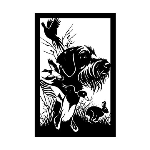 Jagdbild Wandbild aus Metall