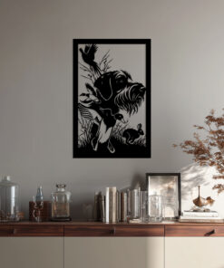 Jagdbild Wandbild aus Metall