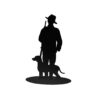 Jagdfigur mit Hundeführersilhouette
