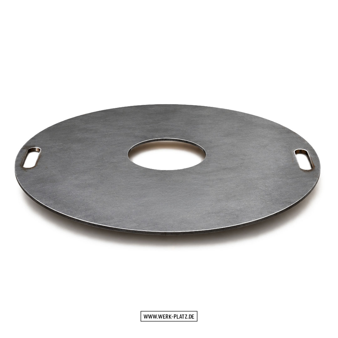 Feuerplatte / Grillplatte 800 mm Durchmesser mit Griffen